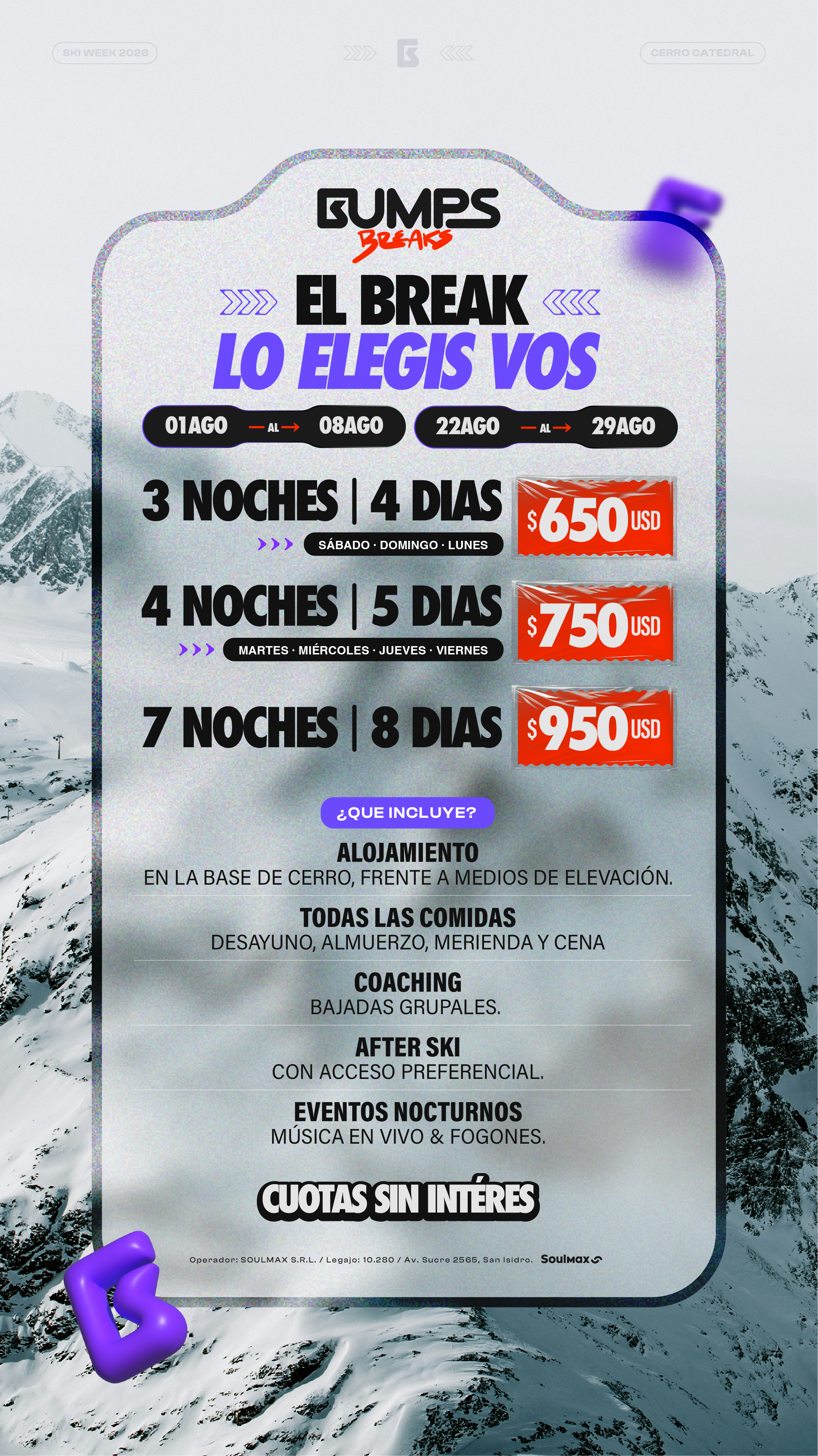 El break lo elegís vos — Bumps Breaks